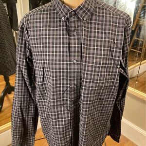 Men’s GEORGE size Large Classic Fit Plaid Dress Shirt  Size 42-44￼
